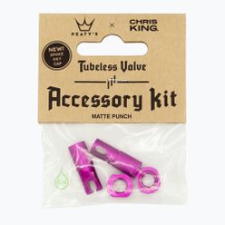 Peaty's X Chris King Mk2 Tubeless Valves Accessory Kit růžová 83803
