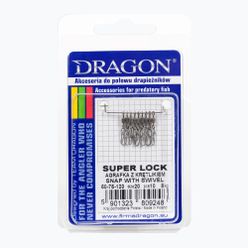 Dragon Super Lock 10 kusů stříbrných zavíracích špendlíků PDF-50-75-120