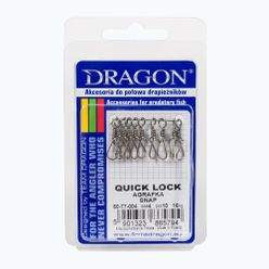 Spínací špendlíky Dragon Quick Lock 10 ks stříbrné PDF-50-77-004