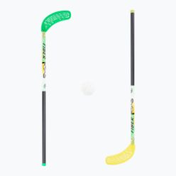 Unibros Fiber florbalová sada 10 hokejek + 5 míčků zeleno-žlutá 02807