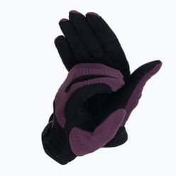 York Flicka dětské jezdecké rukavice černo-fialové 12161403