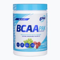 BCAA 6PAK aminokyseliny 400g liči-hrozno PAK/013#LIWIN