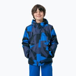 Dětská lyžařská bunda 4F černo-modrá HJZ22-JKUMN002