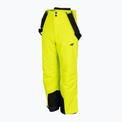 Dětské lyžařské kalhoty 4F žluté HJZ22-JSPMN001