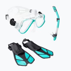 Šnorchlovací set  AQUASTIC Maska + Ploutve + Šnorchl modrý MSFA-01SN