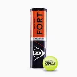 Tenisové míče Dunlop Fort Clay Court 4B 18 x 4 ks žluté 601318