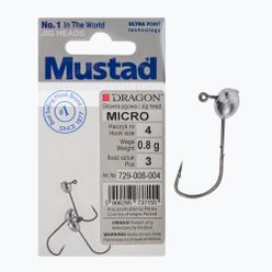 Mustad Micro 3 kusy jigové hlavy velikosti 4 stříbrné PDF-729-008-004