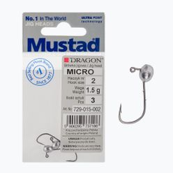 Mustad Micro jigová hlava 3 ks velikost 2 stříbrná PDF-729-015-002