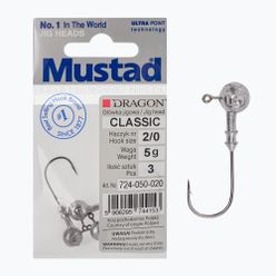 Mustad Classic jigová hlava 3 ks. 2/0 stříbrná PDF-724-050-020