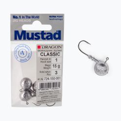 Mustad Classic jigová hlava 3 ks velikost 1 stříbrná PDF-724-050-001