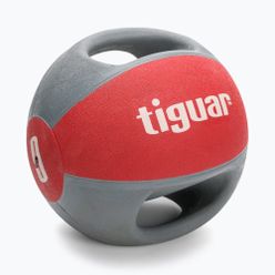 Medicinbal s úchopy tiguar růžovo-šedý TI-PLU009