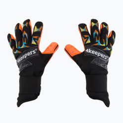 Dětské brankářské rukavice 4Keepers Equip Flame Nc Jr černo-oranžové EQUIPFLNCJR