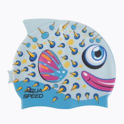 AQUA-SPEED Zoo Fish 02 plavecká čepice bílo-modrá 115