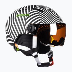 Dětská lyžařská helma HEAD Mojo Visor S2 bílo-černá 328152