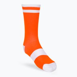 POC Lure MTB cyklistické ponožky oranžové a bílé 65153