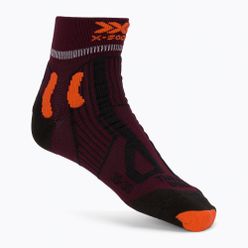 Pánské trekové ponožky X-Socks Trail Run Energy burgundy-orange RS13S19U-O003