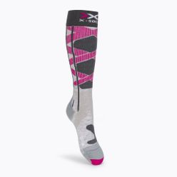 Dámské lyžařské ponožky X-Socks Ski Control 4.0 šedo-růžové XSSSKCW19W