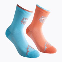 Běžecké ponožky LaSportiva For Your Mountain modro-oranžové 69R402602