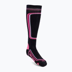 Dámské lyžařské ponožky Mico Heavy Weight Primaloft černá/růžová CA00119