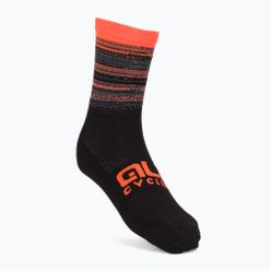Alé Scanner cyklistické ponožky černo-oranžové L21181529
