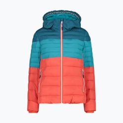Dámská lyžařská bunda CMP zelená/oranžová 32Z4176