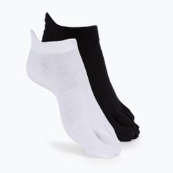 Vibram Fivefingers Athletic No-Show ponožky 2 páry černá/bílá S15N12PS