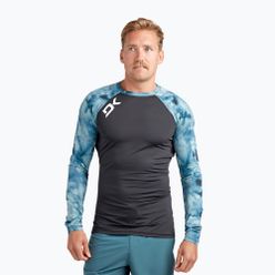 Dakine pánské plavecké tričko Hd Snug Fit Rashguard Crew černo-modré DKA651M0004