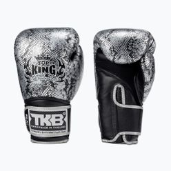 Boxerské rukavice Top King Muay Thai Super Star Snake černé TKBGSS-02A-BK-SV-10