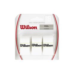 Wilson Pro Overgrip Perforované tenisové omotávky 3 ks bílé WRZ4005WH