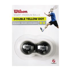Wilson Staff Squash 2 Ball Dbl Ye Dot black WRT617600+