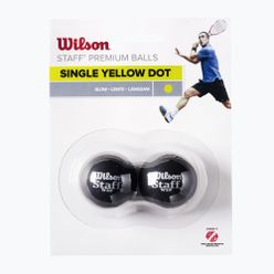Wilson Staff Squash 2 Ball Yel Dot black WRT617800+