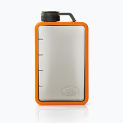 GSI Outdoors Boulder Flask stříbrná a oranžová 79347 cestovní láhev na lihoviny