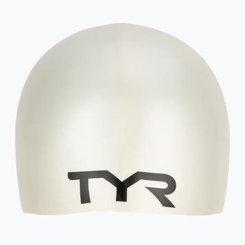 Dětská plavecká čepice TYR Wrinkle-Free Silicone white