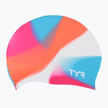 Dětská plavecká čepice TYR Tiedye Silicone Multicolor Jr pink/blue/orange