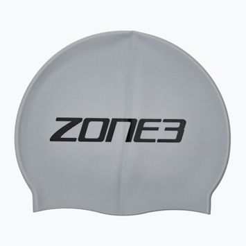 Plavecká čepice ZONE3 Silicone Swim silver