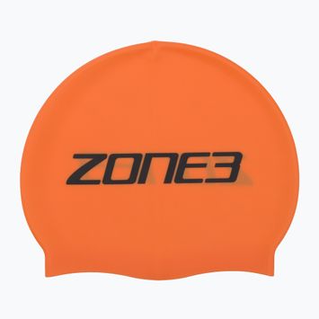 Plavecká čepice ZONE3 Silicone Swim high vis orange