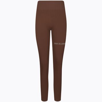 Dámské legíny Gym Glamour push up chocolate brown 370