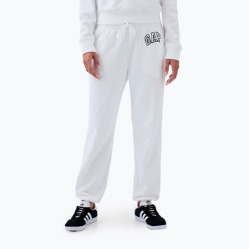 Dámské kalhoty GAP French Logo Jogger optic white