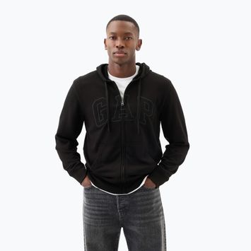 Pánská mikina GAP Heritage French Terry Fullzip Logo true black