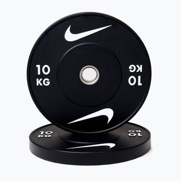 Olympijské bumperové závaží Nike Strength Rubber Bumper Plates 10 kg black/white