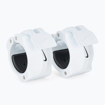 Svorky na činku Nike Strength Barbell Collars 2 pcs. white/black