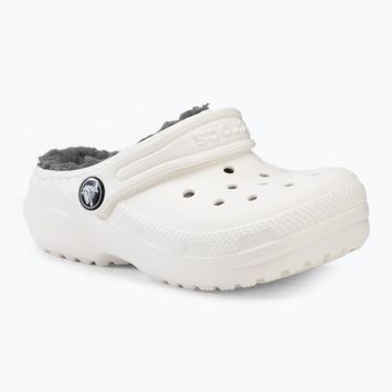 Dětské nazouváky  Crocs Classic Lined Clog Toddler white/grey