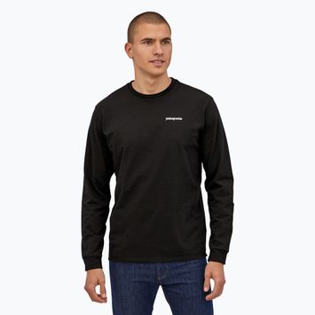 Pánské trekové tričko longsleeve Patagonia P-6 Logo Responsibili black