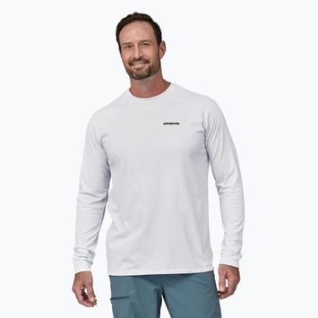 Pánské tričko Patagonia P-6 Logo Responsibili Longsleeve white