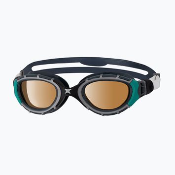 Plavecké brýle Zoggs Predator Flex Polarized Ultra black/ green/ polarized copper
