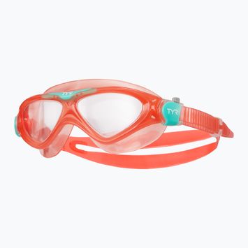 Plavecká maska TYR Rogue clear/coral/turquoise