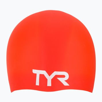 Plavecká čepice TYR Wrinkle Free Silicone bright red