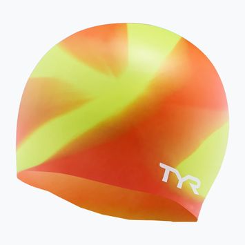 Dětská plavecká čepice TYR Tiedye Silicone Multicolor Jr lime/multi