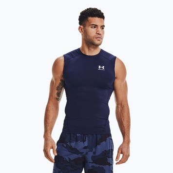 Pánské tréninkové tílko Under Armour Heat Gear Armour Comp Tank midnight navy/white