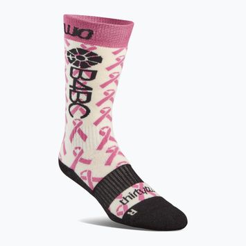 Dámské snowboardové ponožky ThirtyTwo B4BC Merino pink/white